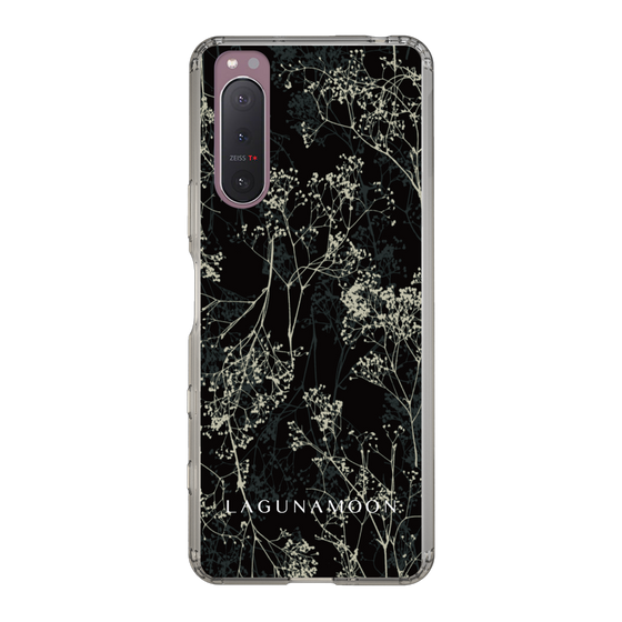 Slim Protection Case［ LAGUNAMOON - Botanical - Black ］