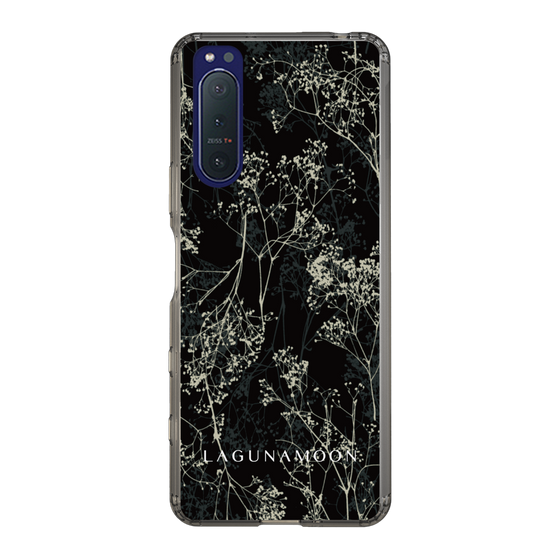 Slim Protection Case［ LAGUNAMOON - Botanical - Black ］