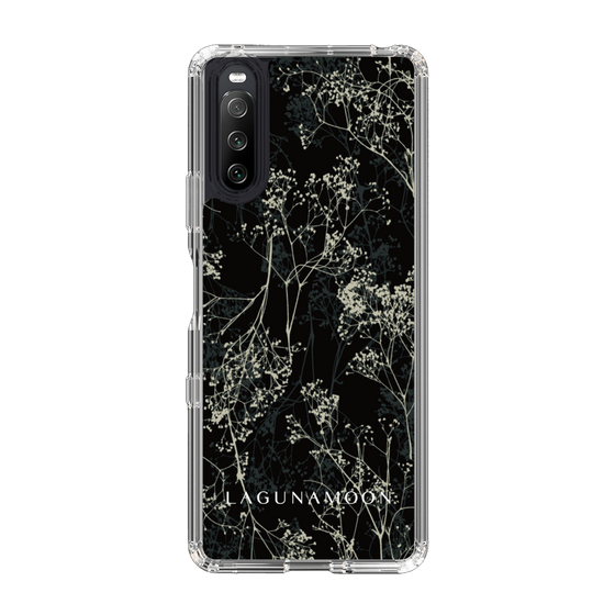 Slim Protection Case［ LAGUNAMOON - Botanical - Black ］