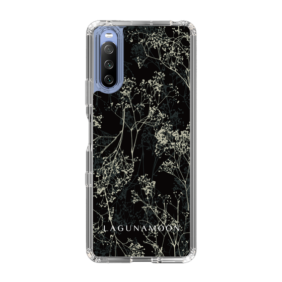 Slim Protection Case［ LAGUNAMOON - Botanical - Black ］