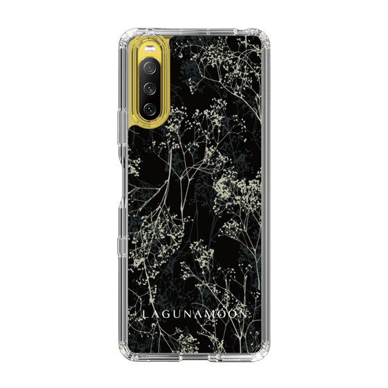 Slim Protection Case［ LAGUNAMOON - Botanical - Black ］