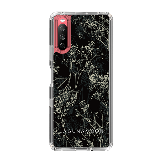 Slim Protection Case［ LAGUNAMOON - Botanical - Black ］