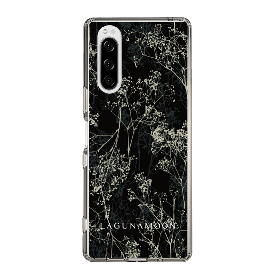 Slim Protection Case［ LAGUNAMOON - Botanical - Black ］