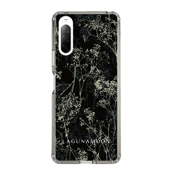 Slim Protection Case［ LAGUNAMOON - Botanical - Black ］
