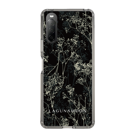 Slim Protection Case［ LAGUNAMOON - Botanical - Black ］