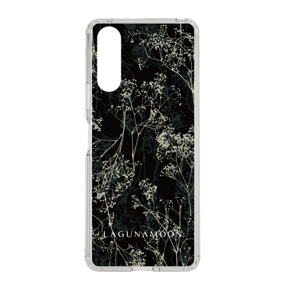 Slim Protection Case［ LAGUNAMOON - Botanical - Black ］