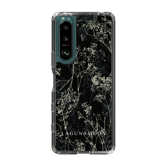 Slim Protection Case［ LAGUNAMOON - Botanical - Black ］