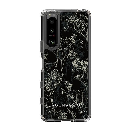 Slim Protection Case［ LAGUNAMOON - Botanical - Black ］