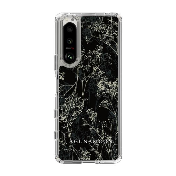 Slim Protection Case［ LAGUNAMOON - Botanical - Black ］