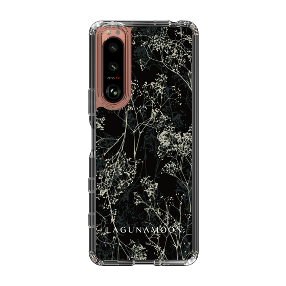 Slim Protection Case［ LAGUNAMOON - Botanical - Black ］