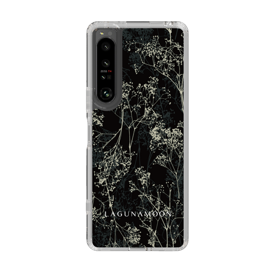 Slim Protection Case［ LAGUNAMOON - Botanical - Black ］