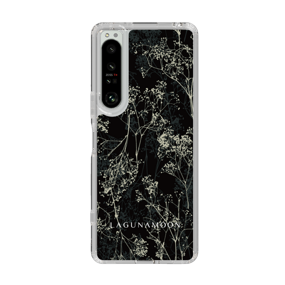 Slim Protection Case［ LAGUNAMOON - Botanical - Black ］