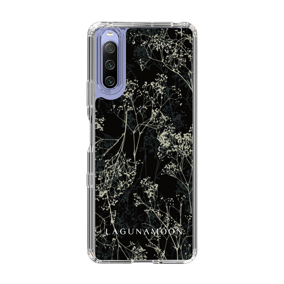 Slim Protection Case［ LAGUNAMOON - Botanical - Black ］