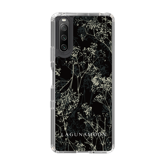 Slim Protection Case［ LAGUNAMOON - Botanical - Black ］
