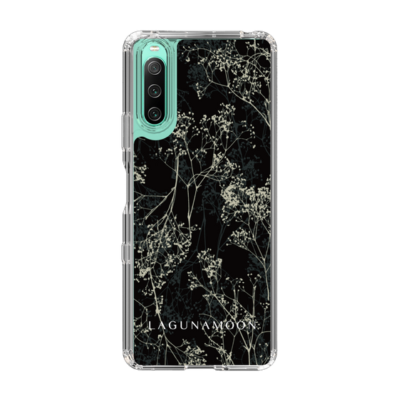 Slim Protection Case［ LAGUNAMOON - Botanical - Black ］