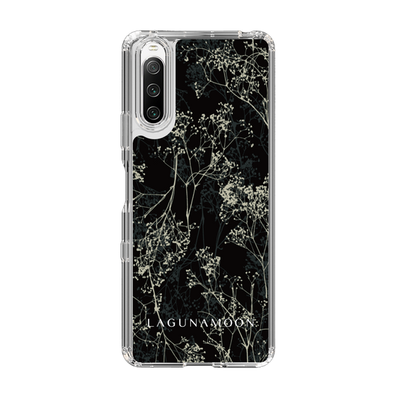 Slim Protection Case［ LAGUNAMOON - Botanical - Black ］