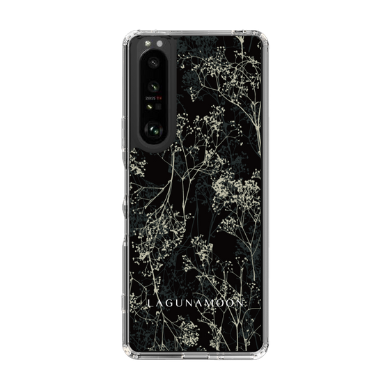 Slim Protection Case［ LAGUNAMOON - Botanical - Black ］