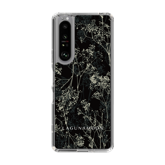 Slim Protection Case［ LAGUNAMOON - Botanical - Black ］