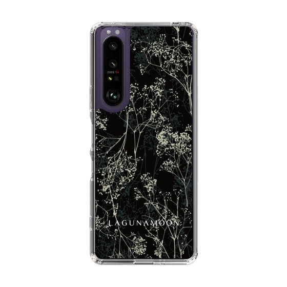 Slim Protection Case［ LAGUNAMOON - Botanical - Black ］
