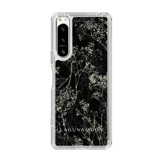 Slim Protection Case［ LAGUNAMOON - Botanical - Black ］