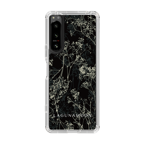 Slim Protection Case［ LAGUNAMOON - Botanical - Black ］