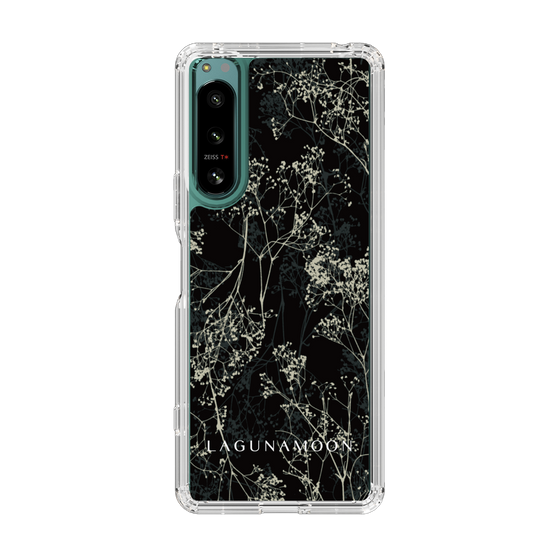 Slim Protection Case［ LAGUNAMOON - Botanical - Black ］