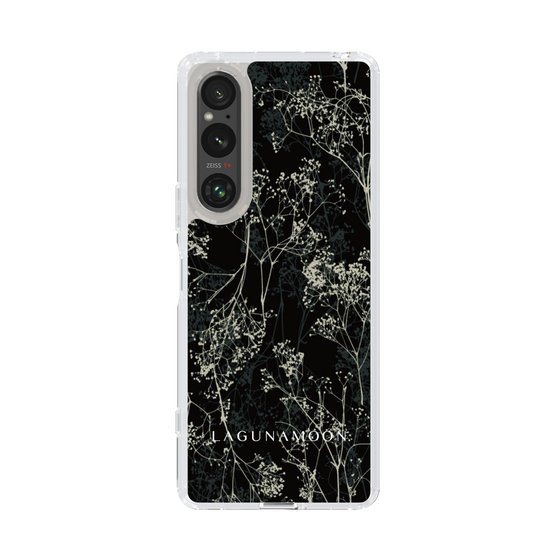 Slim Protection Case［ LAGUNAMOON - Botanical - Black ］