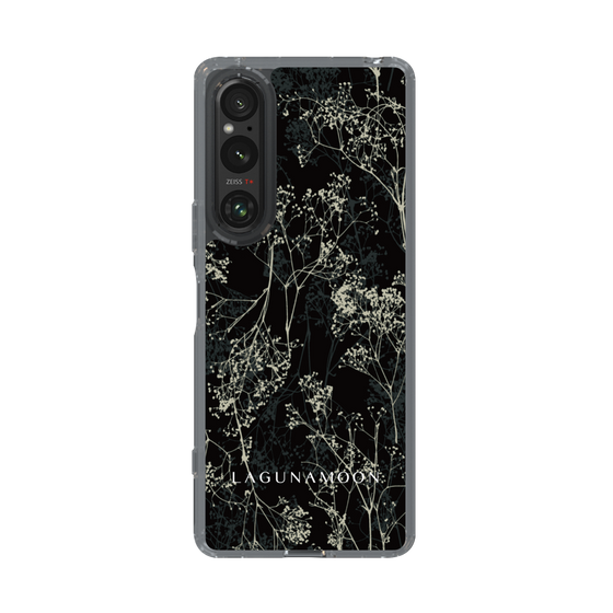 Slim Protection Case［ LAGUNAMOON - Botanical - Black ］