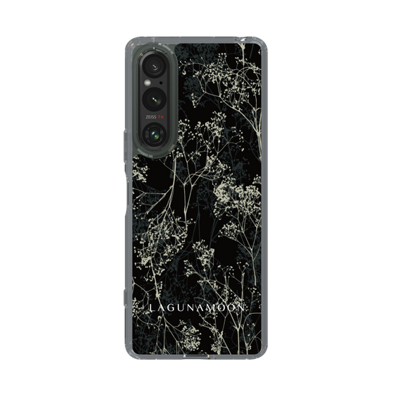 Slim Protection Case［ LAGUNAMOON - Botanical - Black ］