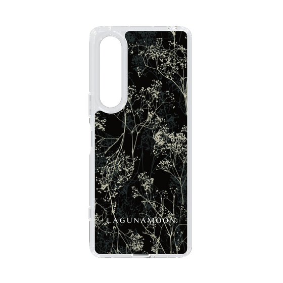 Slim Protection Case［ LAGUNAMOON - Botanical - Black ］