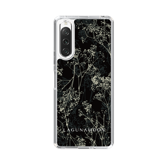 Slim Protection Case［ LAGUNAMOON - Botanical - Black ］