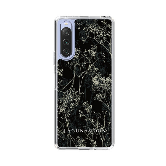 Slim Protection Case［ LAGUNAMOON - Botanical - Black ］