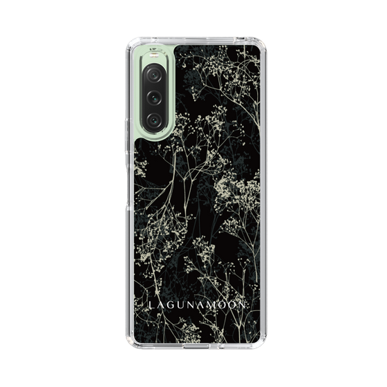 Slim Protection Case［ LAGUNAMOON - Botanical - Black ］