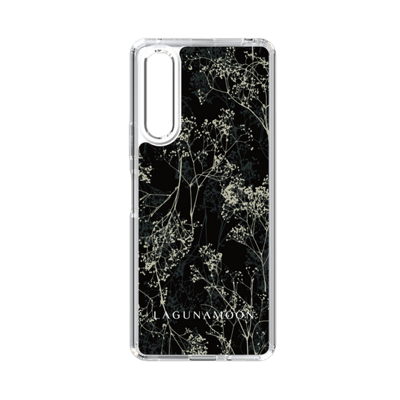 Slim Protection Case［ LAGUNAMOON - Botanical - Black ］