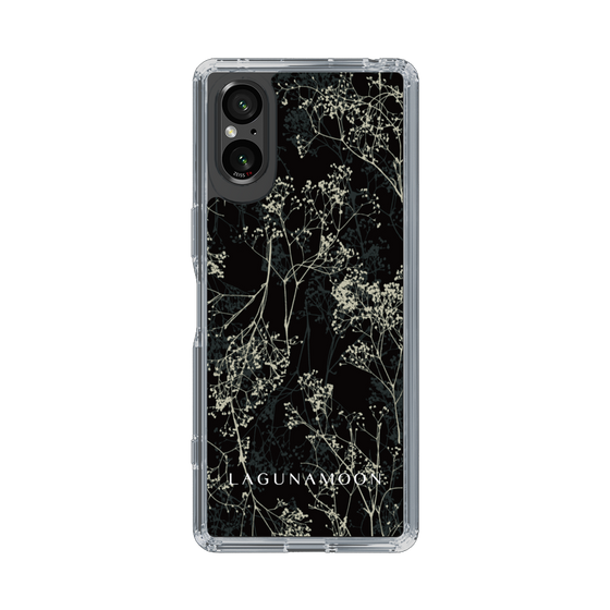 Slim Protection Case［ LAGUNAMOON - Botanical - Black ］