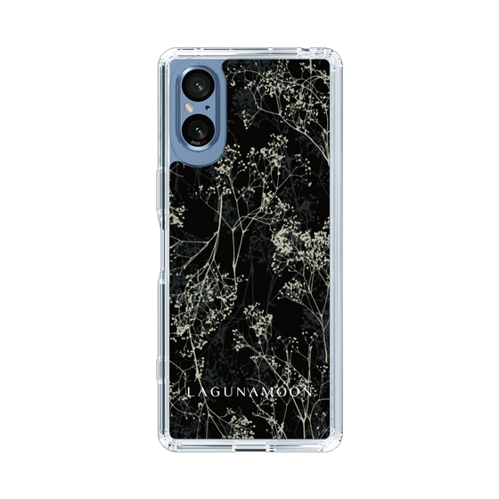 Slim Protection Case［ LAGUNAMOON - Botanical - Black ］