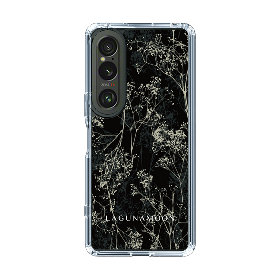 Slim Protection Case［ LAGUNAMOON - Botanical - Black ］