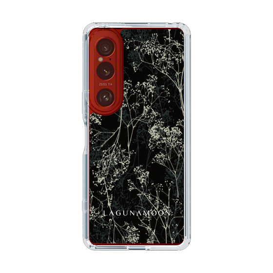 Slim Protection Case［ LAGUNAMOON - Botanical - Black ］