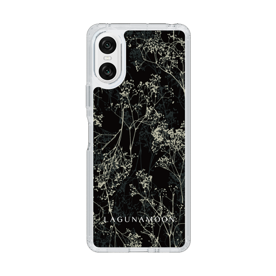 Slim Protection Case［ LAGUNAMOON - Botanical - Black ］