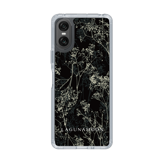Slim Protection Case［ LAGUNAMOON - Botanical - Black ］