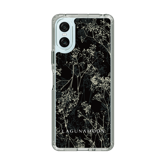 Slim Protection Case［ LAGUNAMOON - Botanical - Black ］