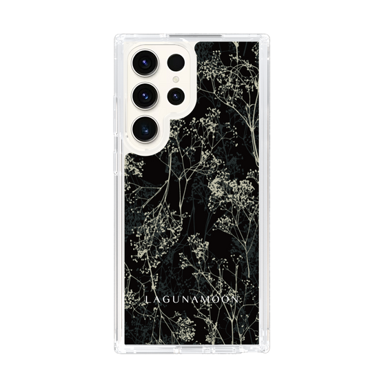 Slim Protection Case［ LAGUNAMOON - Botanical - Black ］