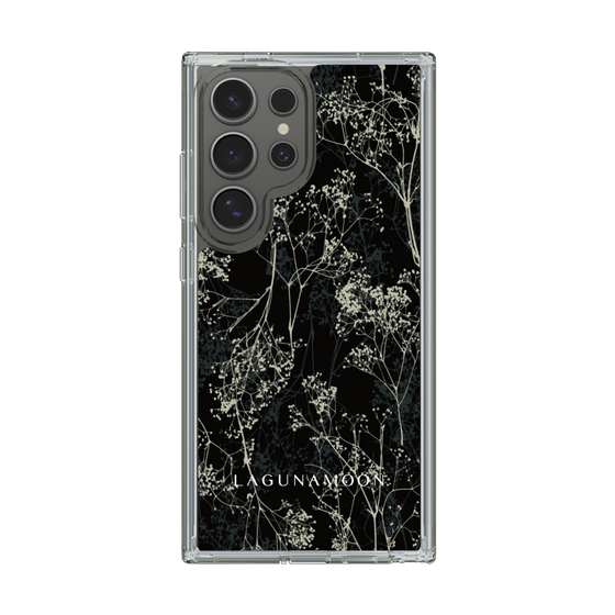 Slim Protection Case［ LAGUNAMOON - Botanical - Black ］