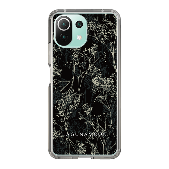 Slim Protection Case［ LAGUNAMOON - Botanical - Black ］