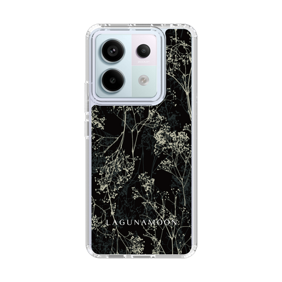 Slim Protection Case［ LAGUNAMOON - Botanical - Black ］