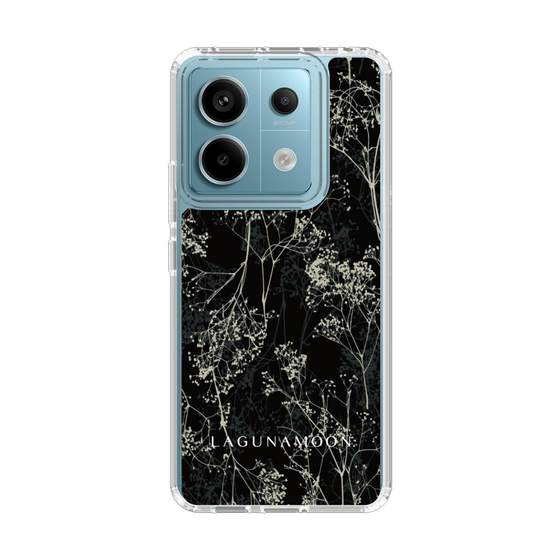 Slim Protection Case［ LAGUNAMOON - Botanical - Black ］