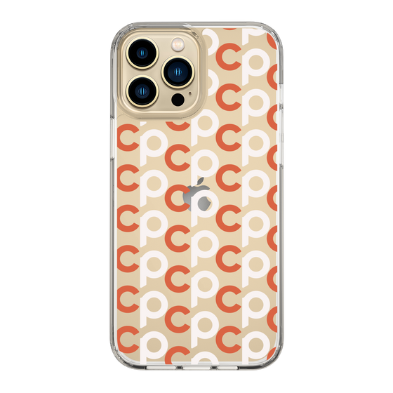 Slim Protection Case［ Original - CASEPLAY Initial All-over Pattern - Orange ］