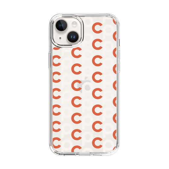 Slim Protection Case［ Original - CASEPLAY Initial All-over Pattern - Orange ］
