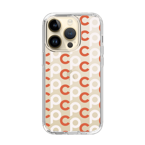 Slim Protection Case［ Original - CASEPLAY Initial All-over Pattern - Orange ］