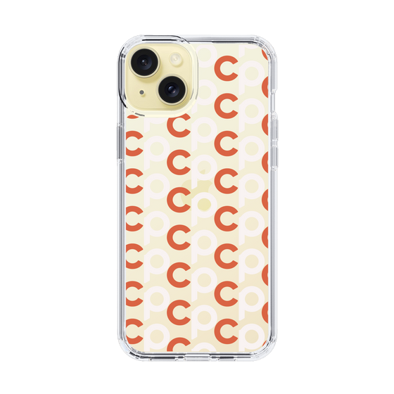 Slim Protection Case［ Original - CASEPLAY Initial All-over Pattern - Orange ］